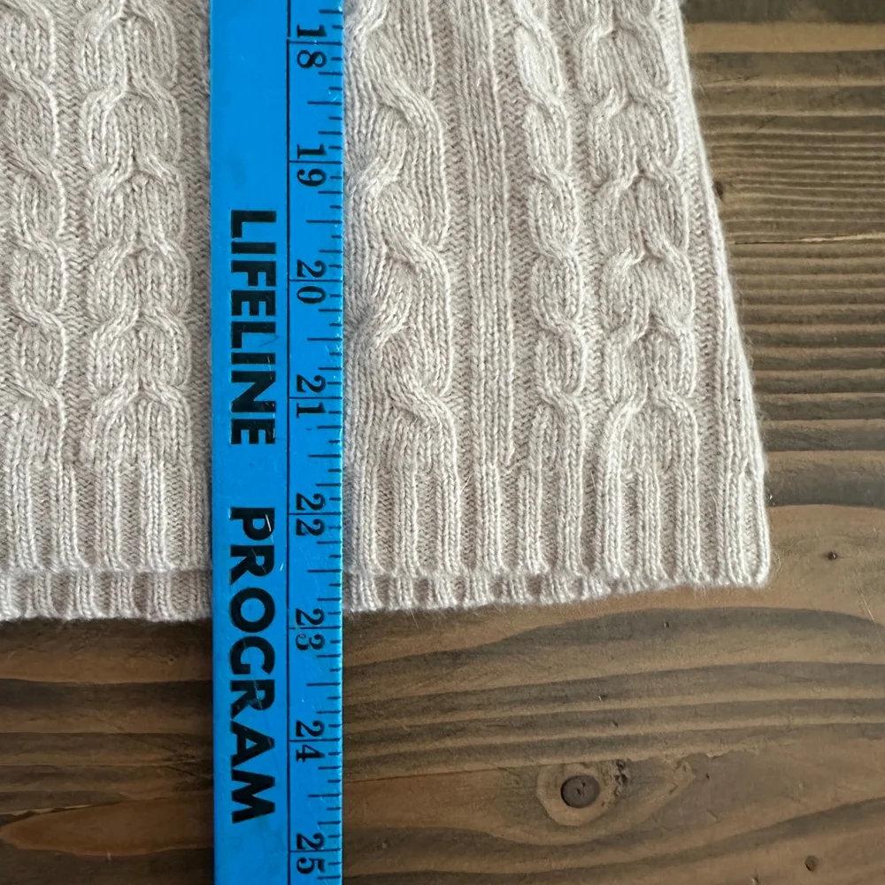 Women’s Charter Club Cable Knit Cowl Neck Sweater XL Beige Cozy Luxe - Picture 6 of 6